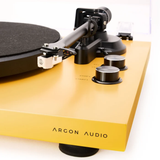 Argon Audio TT MK2 - Manual Belt Drive Turntable (Electric Amber, Lacquer)