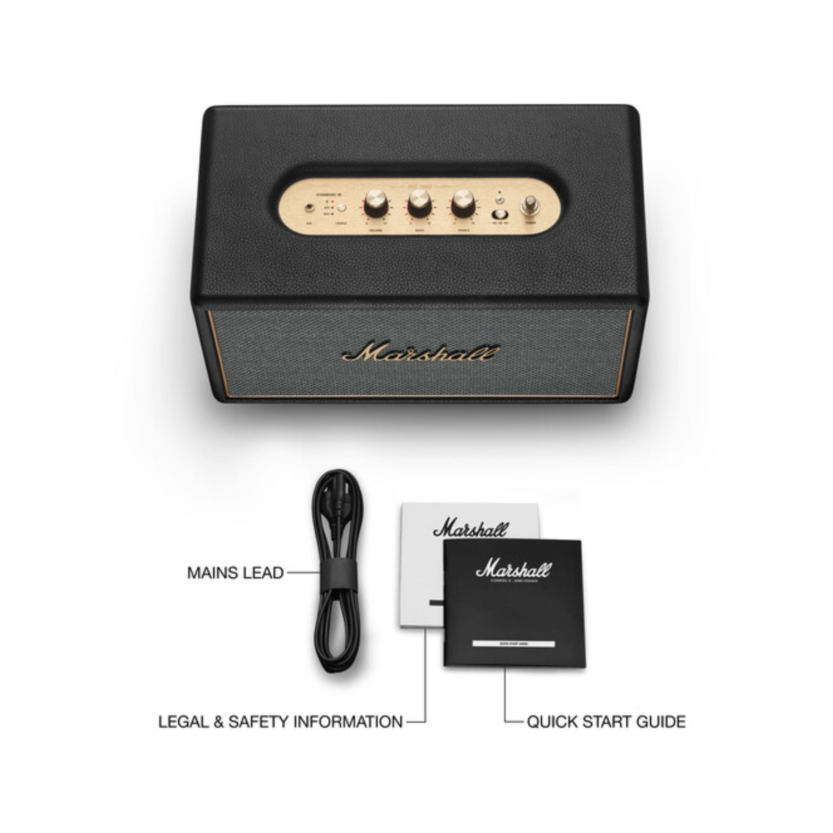 Marshall Stanmore IV Wired Connectivity Bluetooth Speaker with Auracast & RCA or 3.5mm Input (Black)