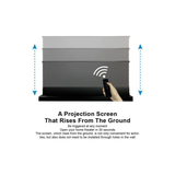 Vividstorm S PRO ALR Grey Floor Rising Projection Screen with Acoustic Transparency for Ultra Short Throw Projector (110 Inches)