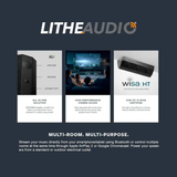 Lithe Audio 06810W IO1 Indoor & Outdoor Wireless Wi-Fi Surfacemount Speakers (Pair) (White)