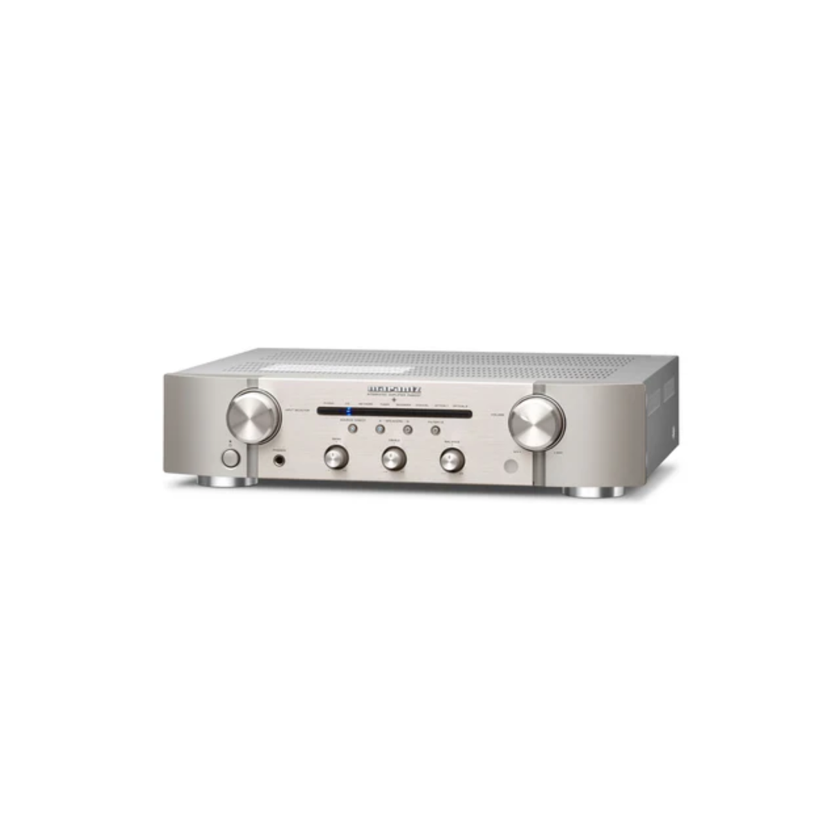 Marantz PM6007 Stereo Amplifier (Silver) + Q Acoustics 3050i Floor Standing Speaker (Walnut) (Pair) (Stereo Bundle Package)