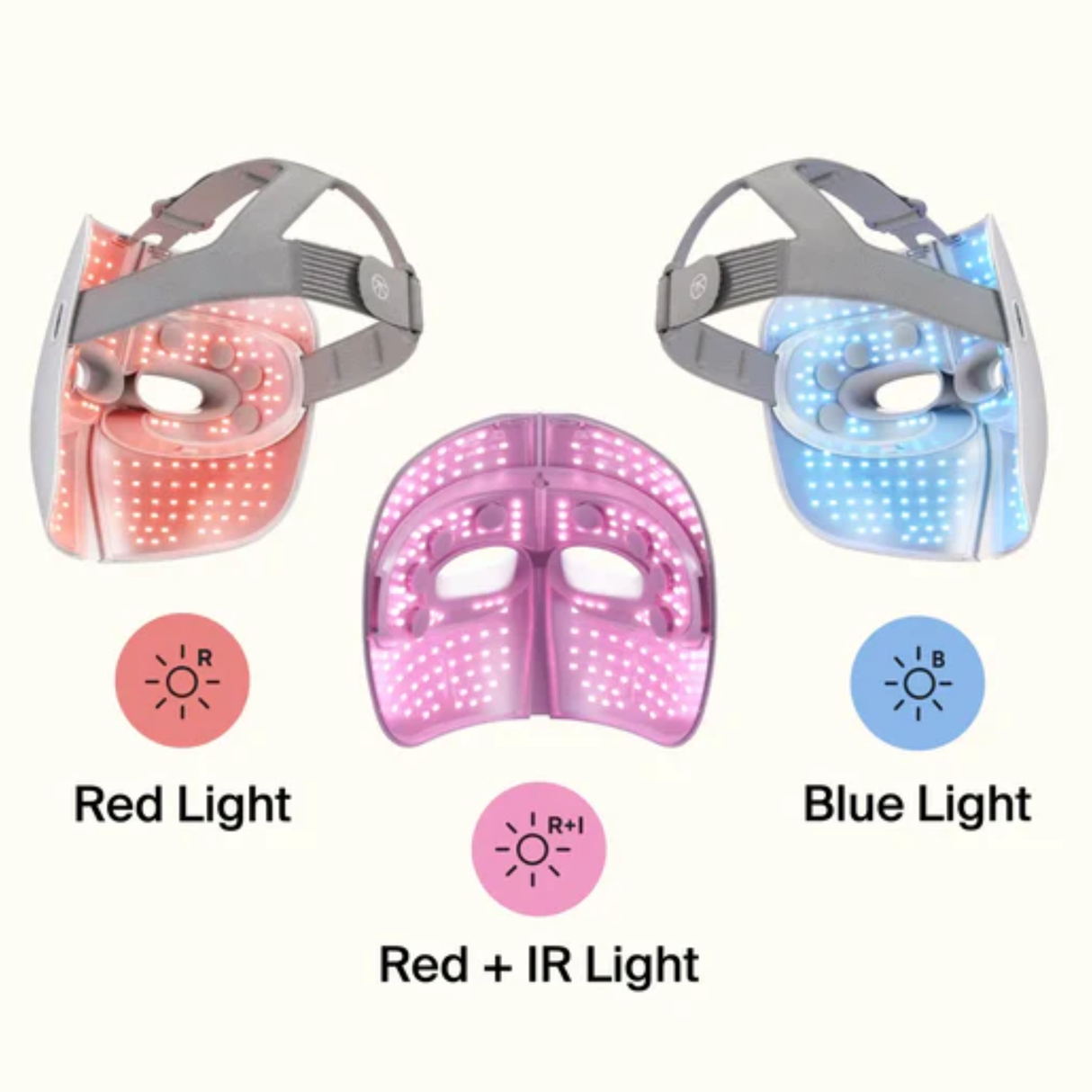 Therabody TheraFace Mask Glo - LED Light Therapy Skincare Face Mask with Vibrating Massage - Blue & Red Light Therapy and Facial Massager for Wrinkles, Skin Tightening & Dark Spots
