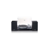 Lenco LS-500BK - Record player with built-in amplifier and Bluetooth plus Bookshelf Speakers (Black)