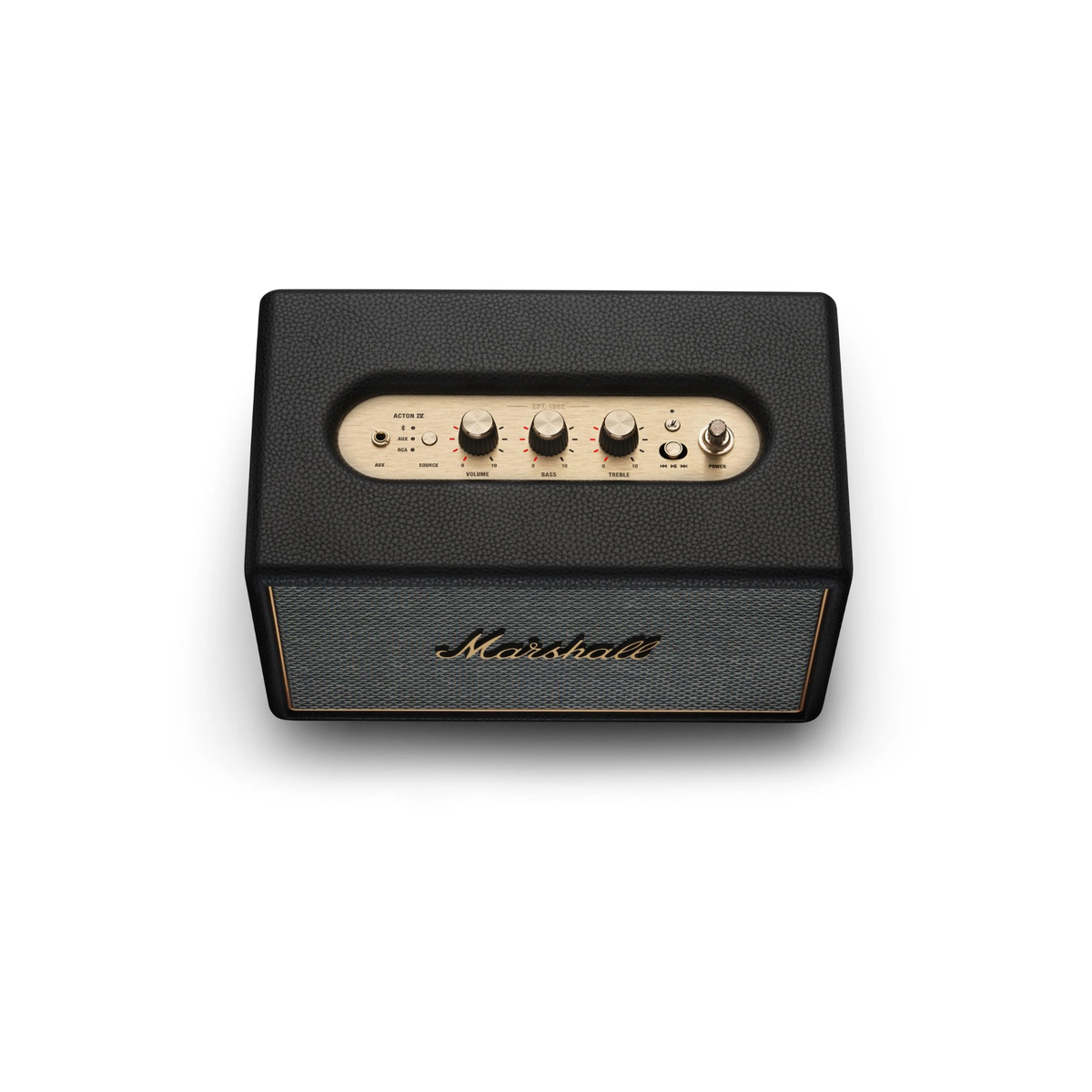 Marshall Acton IV Wired Connectivity Stereo Bluetooth Speakers with RCA or 3.5mm Input (Black)