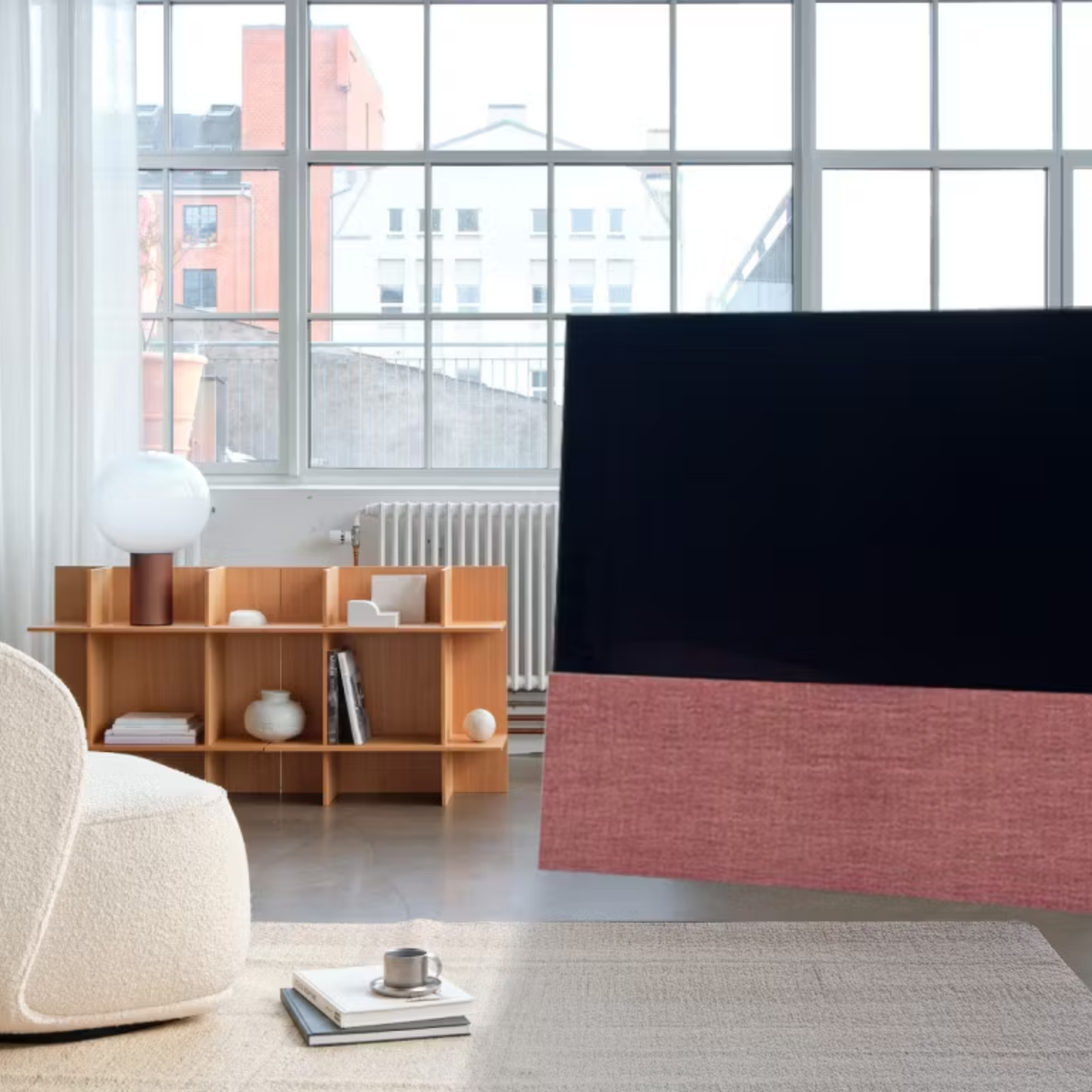 Canvas 83'' Soundbar (Fabric Finish, Burnt Umber)