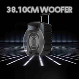 Persang Octane 9 Premium 15 Inch Bluetooth Party Speaker with 2X UHF Wireless Mic  & Built-In Battery