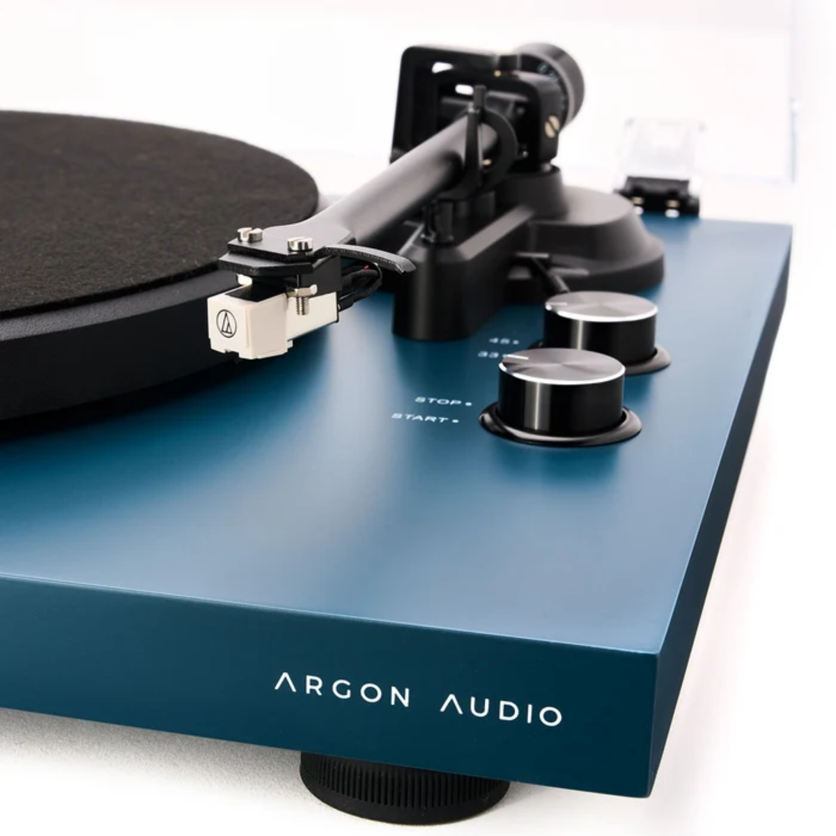 Argon Audio TT MK2 - Manual Belt Drive Turntable (Atlantic Blue, Lacquer)