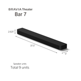 Sony Bravia Theatre Bar 7 (HT-A7100) with 360 spatial sound Mapping,IMAX,Dolby Atmos/DTSx Soundbar with Wireless Subwoofer SA-SW5 & Rear Speaker SA-RS5