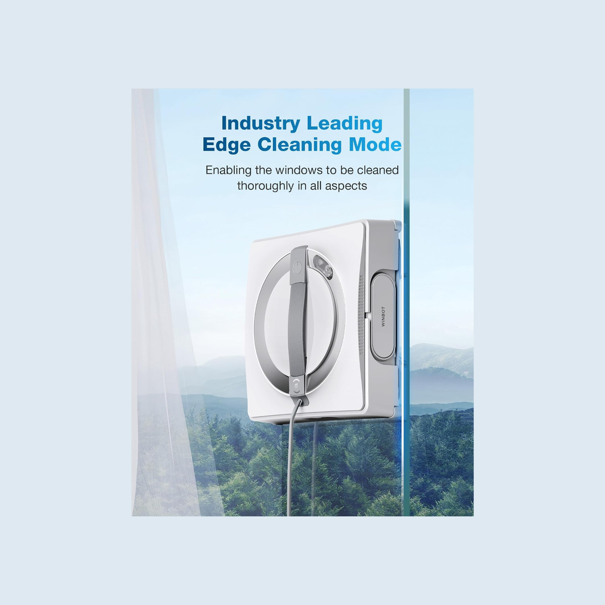 Ecovacs Winbot Omni - Portable Window Cleaning Robot,Intelligent Cleaning with Three-Nozzle Wide-Angle Spray Technology,Win SLAM 4.0 Path Planning,Deep Edge Cleaning,5500Pa Suction Power