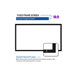 Akia Screens AK-FF100WH2 - 100 Inches CineWhite Fixed Frame Projection Screen (16:9) (8K / 4K Ultra HD 3D Ready HDR Compatible)