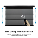 Vividstorm PRO Slimline Tab Tension Ultra short Throw Ambient Light Rejecting Drop Down Motorised Projection Screen 130 Inches