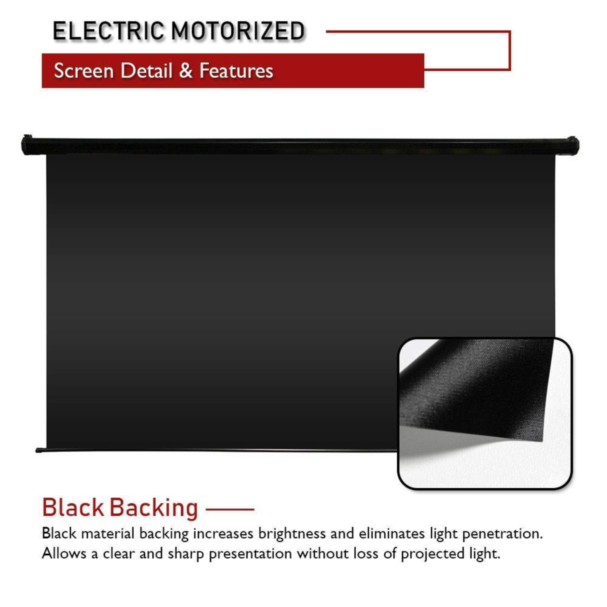 Akia Screens AK-Motorised 84X - 84 Inches Electric Motorised Projection Screen (16:10) (8K / 4K Ultra HD 3D Ready HDR Compatible)