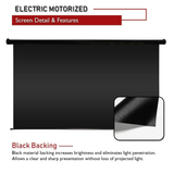 Akia Screens AK-Motorised 84X - 84 Inches Electric Motorised Projection Screen (16:10) (8K / 4K Ultra HD 3D Ready HDR Compatible)