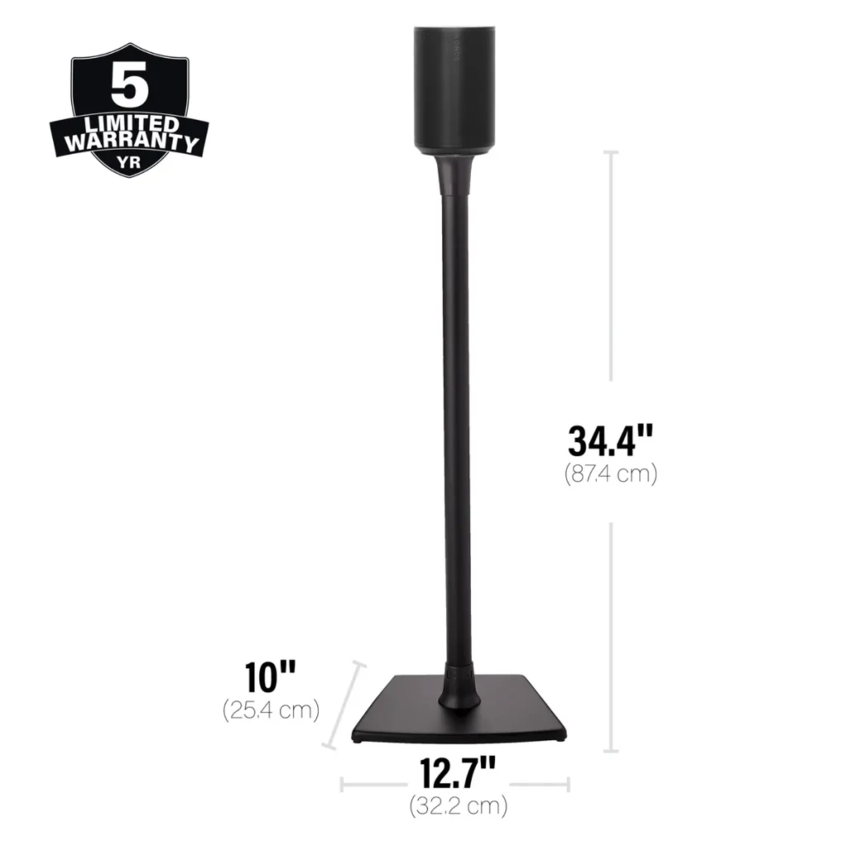 Sanus WSSE11 Speaker Stand for Sonos Era 100 (Black) (Each)