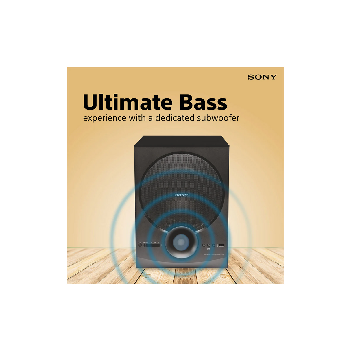 Sony SA-D40M2 Channel Multimedia Speaker System with Subwoofer (Bluetooth, USB, AUX, Remote Control) (Black)(100 Watts)