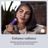 Therabody TheraFace Depuffing Wand – Cold and Heat Skincare Treatment to depuff and Glow (Indigo)