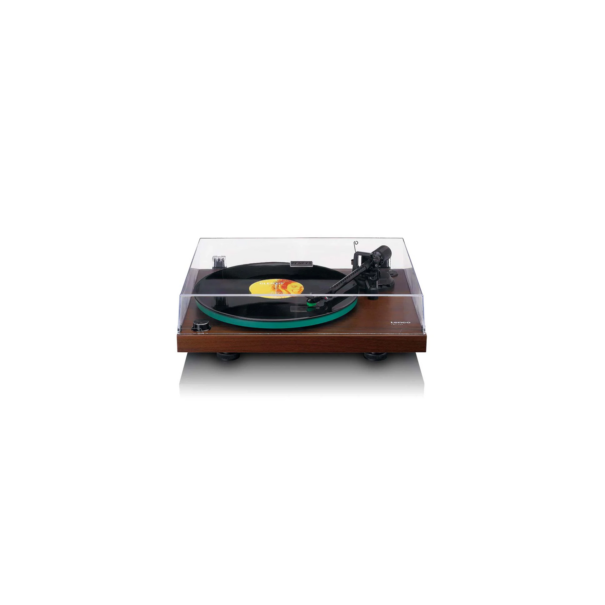 Lenco LBT-225WA - Record player with Bluetooth (Dark Brown) (Audio-Technica AT-VM95E high quality cartridge)