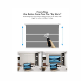 Vividstorm Long Throw Obsidian Slimline Ambient Light Rejection 92 Inches Motorised Tab Tension Screen