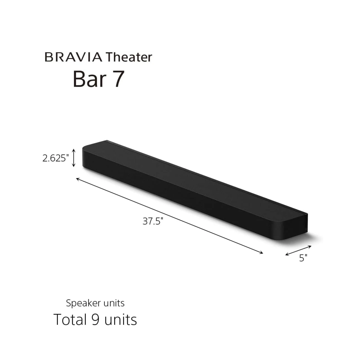 Sony Bravia Theatre Bar 7 (HT-A7100) with 360 spatial sound Mapping,IMAX,Dolby Atmos/DTSx Soundbar with Wireless Subwoofer SA-SW5