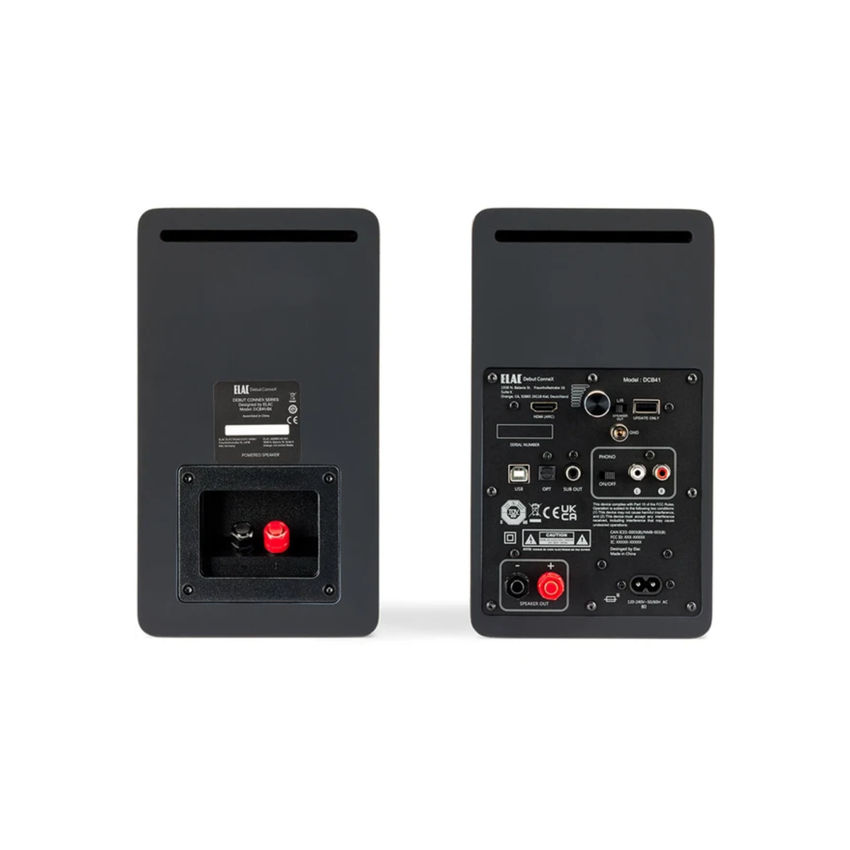 Elac Debut ConneX DCB41 - 2-Way Active Powered Bookshelf Speakers (Pair) (Black)