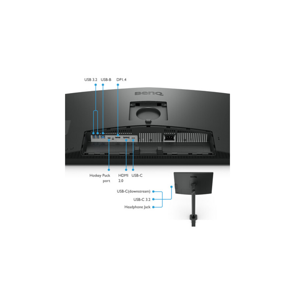 BenQ PD2706UA - 27 Inches Ergo Arm 4K UHD P3 Display HDR 400 USB-C Designer Monitor, Ergo Arm with 95% P3 Color Gamut