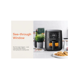 Nutricook Vision 4.5L – Air Fryer with 8 Cooking Programs, Ceramic Coating, See-Through Window with Light, Easy Clean Basket, PFOA & BPA Free