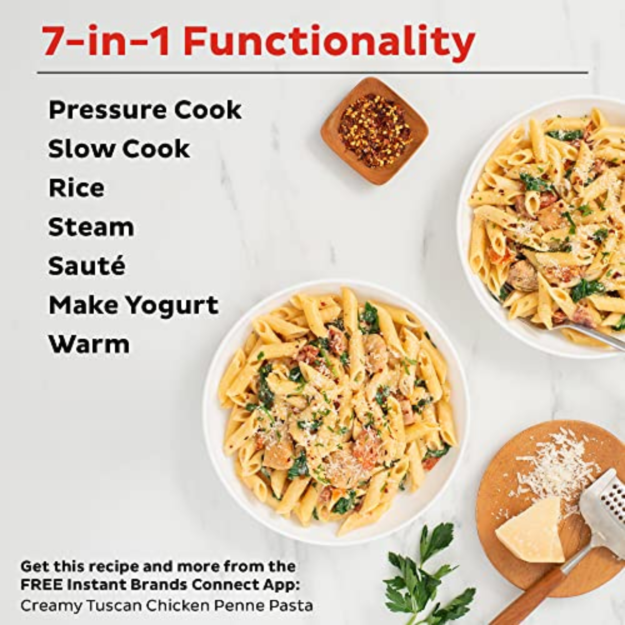 Instant Pot Essential 6QT (5.7L) 9-in-1 Electric Pressure Cooker, SS304 Stainless Steel Inner Pot, Original USA Brand, Slow Cook, Sauté, Steam, Cook Rice & Sous Vide