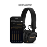 Marshall Milton A.N.C. Wireless On-Ear Headphones with Adaptive Active Noise Cancelling | 80 Hours Wireless Playtime | Durable & Foldable Design for Travel (Black)