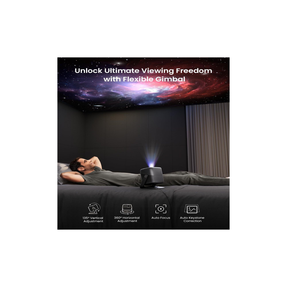 JMGO N1S Ultimate - Smart Portable 3300 Lumens Triple Laser 4K Projector