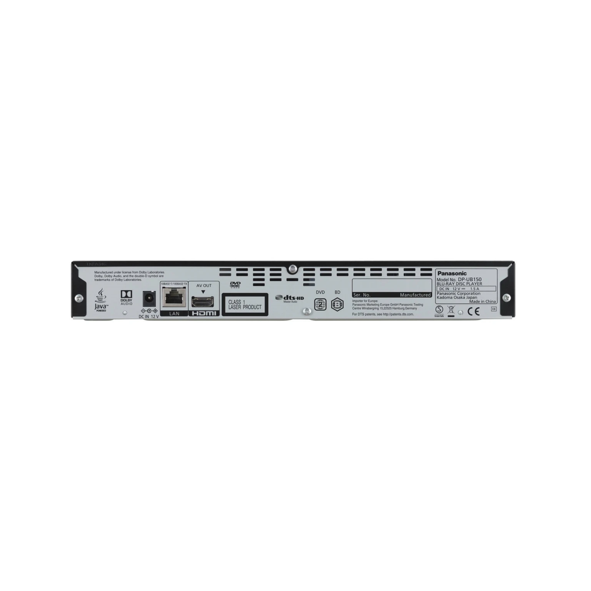 Panasonic DP-UB150 - 4K Multi region UHD Bluray Player