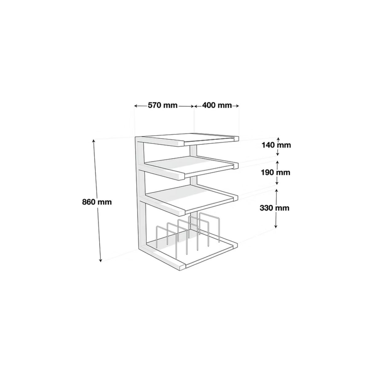 Norstone Esse Hifi Vinyl AV Rack (Black)