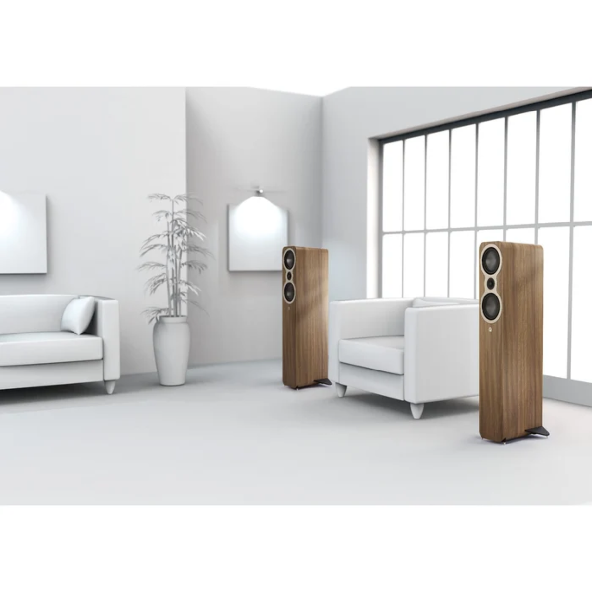 Q Acoustics 3040C - 2-Way Floorstanding Speakers (Pair) (Oak)