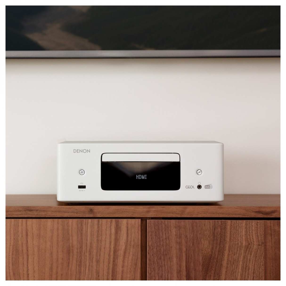 Denon Ceol RCD-N12 HiFi System with CD, Wifi, Bluetooth and FM/AM Tuner (White)
