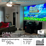 Akia Screens AK-NB123H-CLR4 - 123 Inches CineGrey Ceiling Light Rejection and Ambient Light Rejection Edge Free/Edgeless Fixed Frame Ultra Short Throw Projection Screen