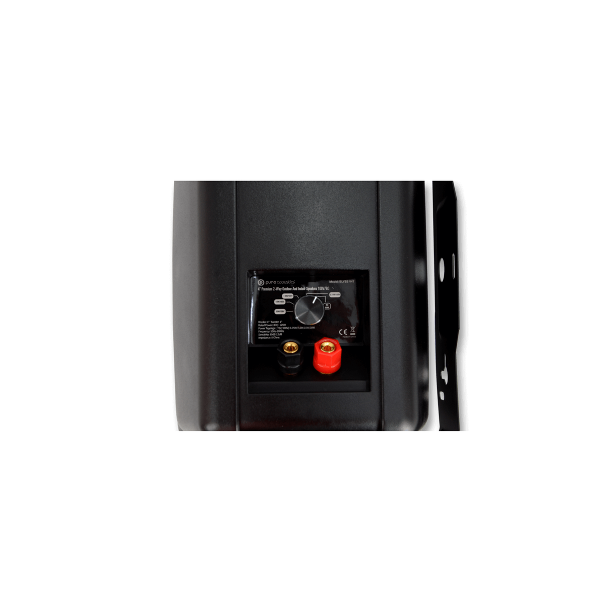 Pure Acoustics BLYSS V4T - 4 Inches Indoor/Outdoor On-Wall Speakers (Pair) (Black)