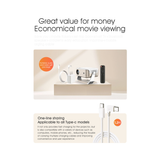 Wowoto BL16 - Portable Smart Projector with Android 9.0, HD (1080P Support), Wi-Fi, Bluetooth & Auto Keystone