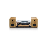Lenco LS-500OK - Record player with built-in amplifier and Bluetooth plus Bookshelf Speakers (Wood)