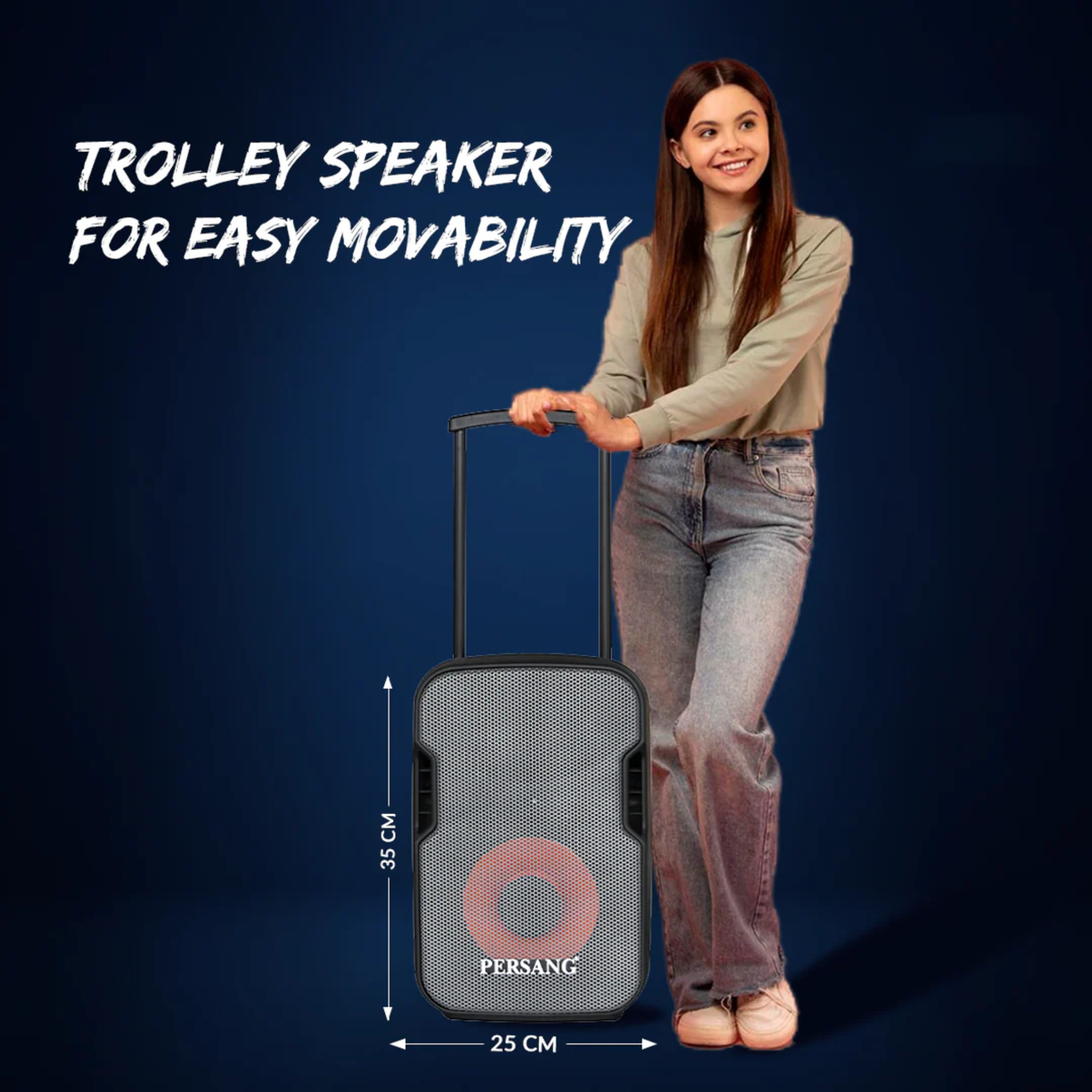 Persang Octane 9 Max-8HD - 8" Bluetooth Party Speaker with Wireless Mic & Built-In Battery