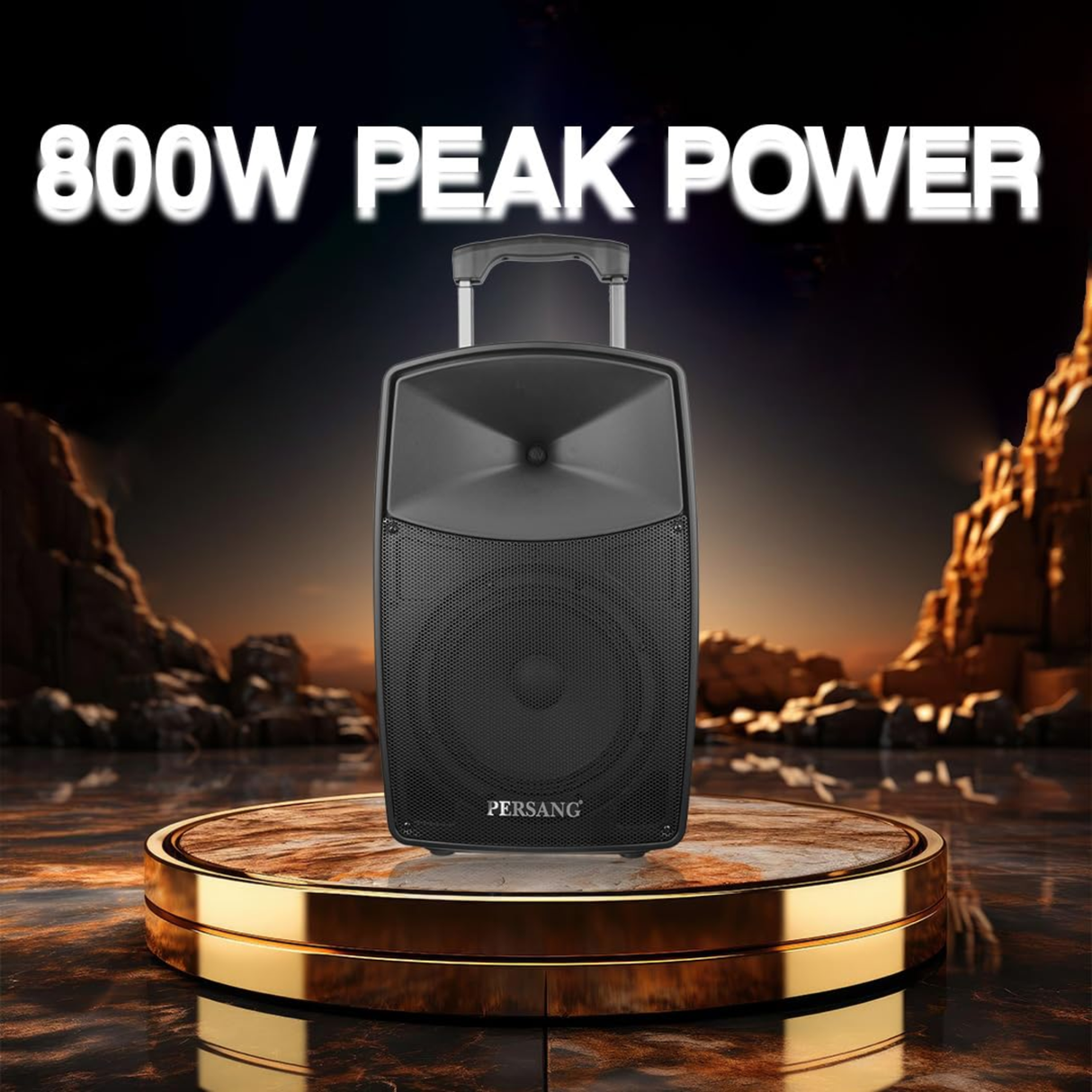 Persang Octane 9 - 10'' Wireless Trolley Speaker with Bluetooth & Built-In Battery