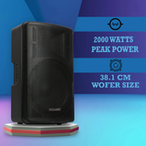 Persang Baretone MAX 15R - 15 Inches Powered Speaker with DSP, Bluetooth, USB, SD Card, Dual Mic Support
