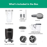 Nutribullet Pro Blender High-Speed Nutrient Extractor - 900W Black with 3 Unbreakable Jars & 2 Blade Set (Wet & Dry) (Black)