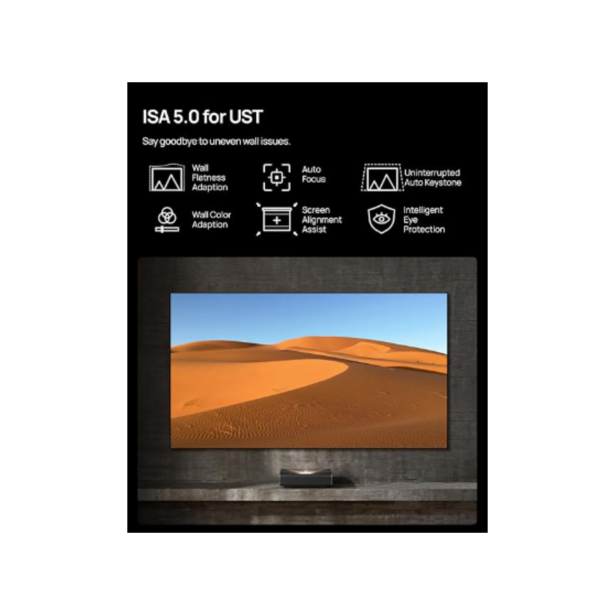 XGIMI Aura 2 - 2300 Lumens 4K UHD Ultra Short Throw IMAX Enhanced Laser Projector (Black)