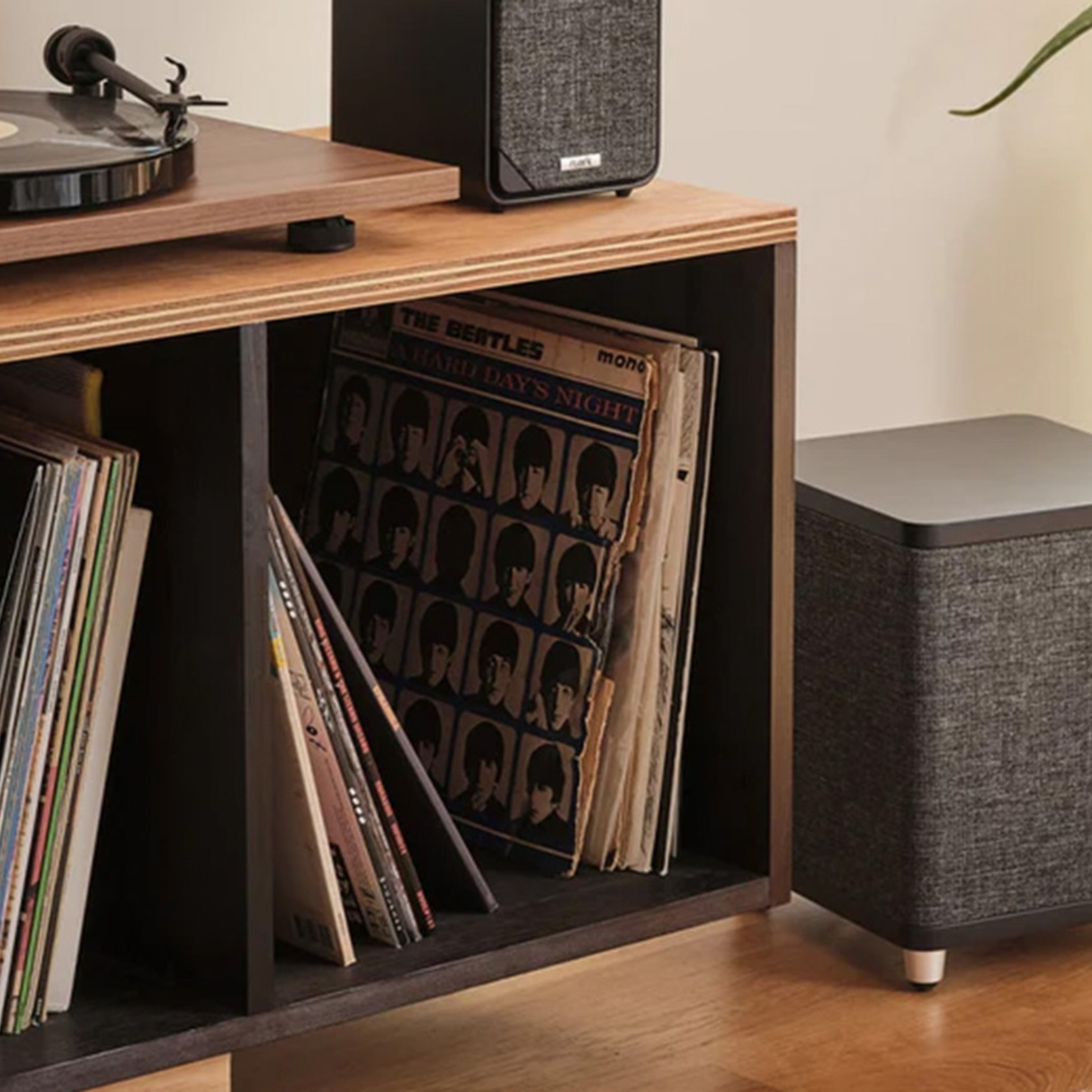 Project T1 EVO Turntable (Black) with Ruark Audio MR1 Mk3 Active Bluetooth Speaker & RS1 Powered Subwoofer (Charcoal) (Stereo Bundle Pack)