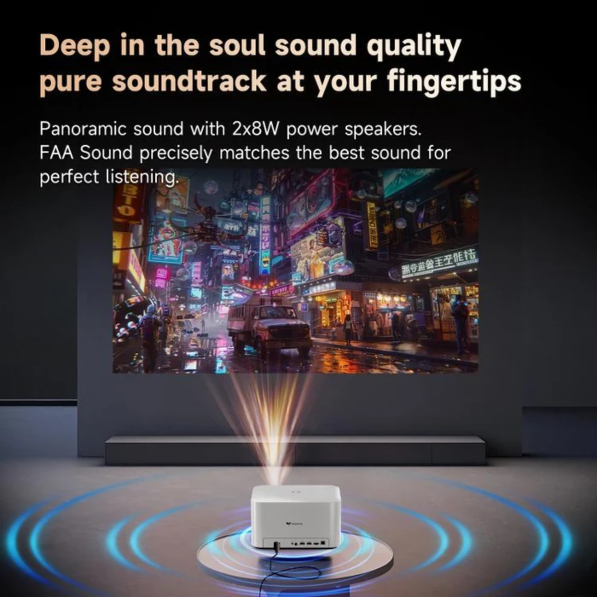 Wowoto BL06E - Portable Smart Projector with Android 9.0, Native 1080P Full HD, 1000 ANSI Lumens, Auto Focus, Wi-Fi & Bluetooth