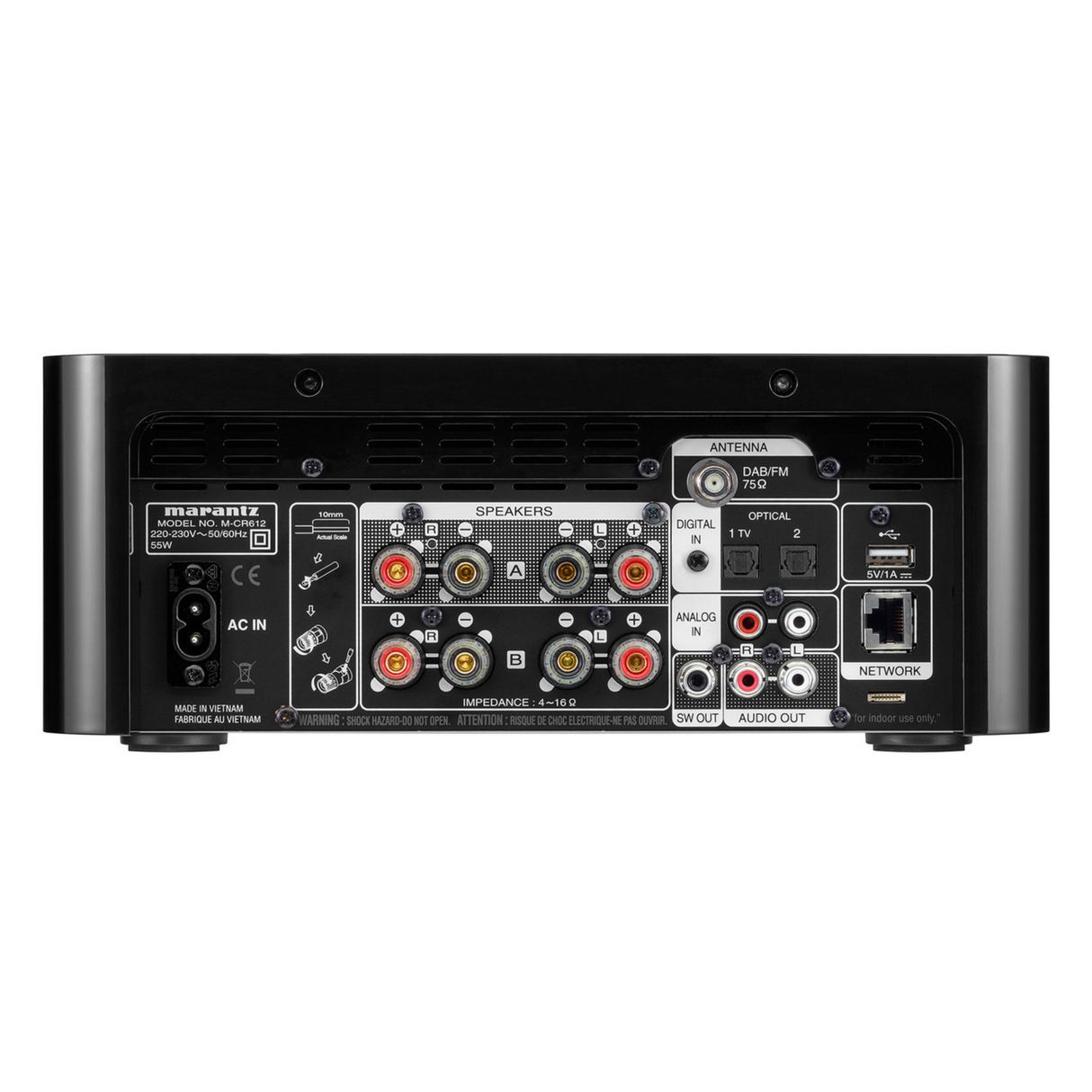 Marantz MCR-612 Network CD receiver + Dali Oberon 1 Bookshelf Speaker (Pair) (Bundle Package)