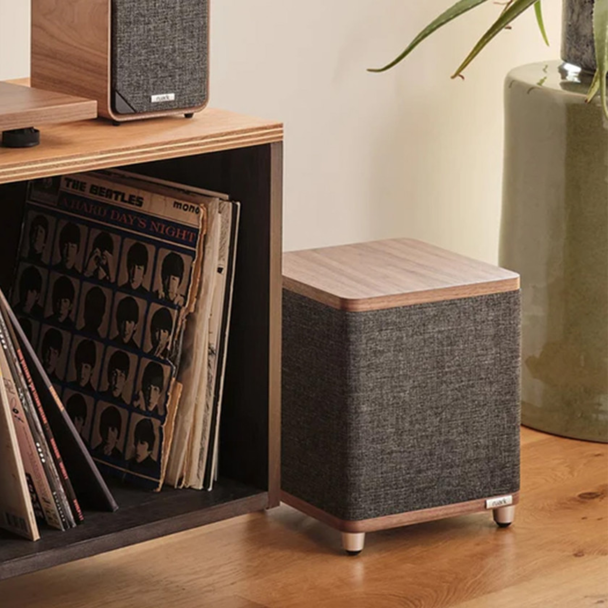 Project T1 EVO Turntable (Black) with Ruark Audio MR1 Mk3 Active Bluetooth Speaker & RS1 Powered Subwoofer (Rich Walnut) (Stereo Bundle Pack)