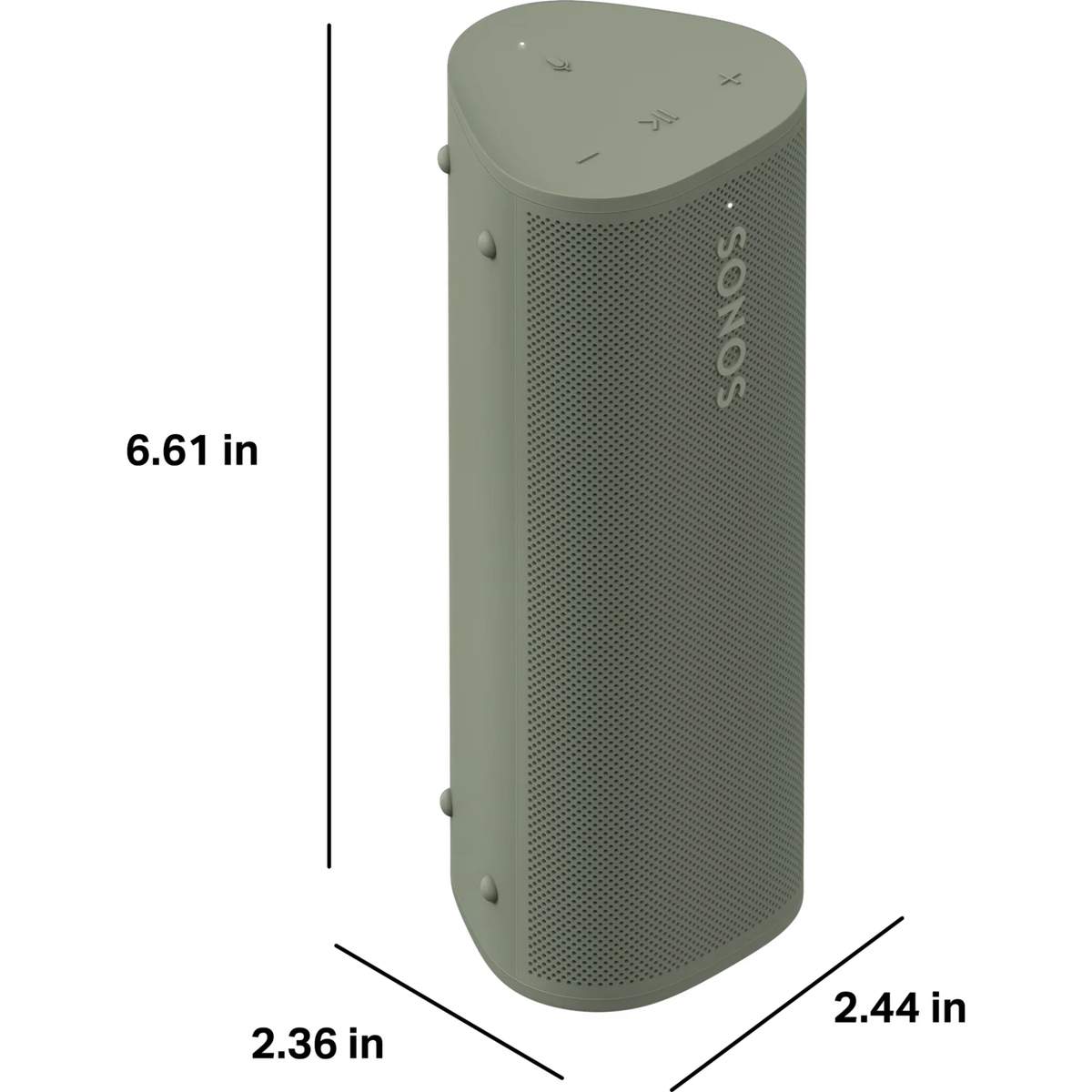 Sonos Roam 2 - Lightweight Portable Waterpoof Speaker with Bluetooth, WiFi, 10 Hour Battery Life and Voice Control (Olive)