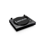 Lenco LS-300BK - Record Player with Bluetooth and two Bookshelf speakers (Black)