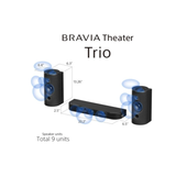 Sony Bravia Theatre Trio (HT-A8+ SA-SW3+ SA-RS8) Home Theater Three-Unit Audio Dolby Atmos Home Theatre System With Wireless Subwoofer SA-SW3 & Rear Speaker SA-RS8 (Bluetooth,8k/4k compatible, Hi Res Audio, 2 Upfiring Speaker)