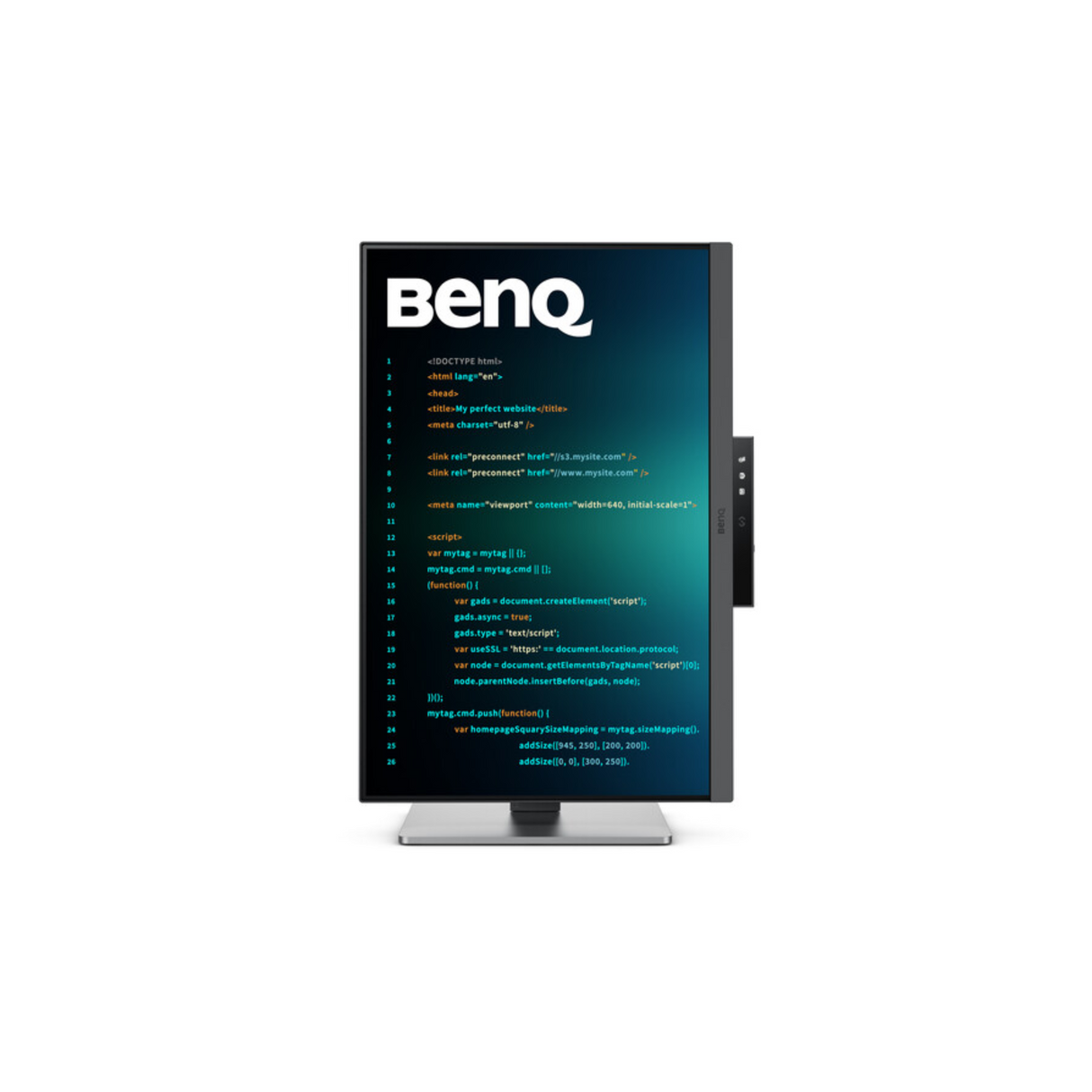 BenQ RD240Q - 24 Inches 16:10 WQXGA USB-C Ergonomic Programming Monitor , Advanced Coding Modes , Coding Hotkey, 16:10 Special Ratio